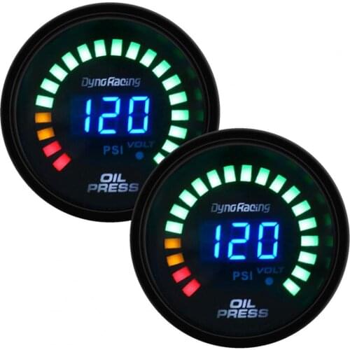 High Accuracy Oil Pressure Meter 2-Inch Sturdy Lightweight Blue LED Light Racing Digital Oil Pressure Meter for 12V Vehicles