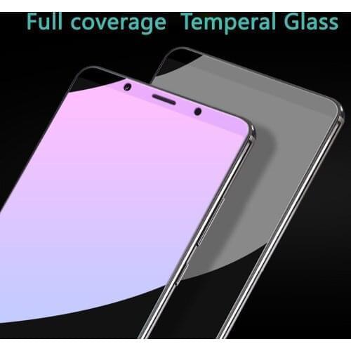 Full Cover Purple Light Tempered Glass For xiaomi max3 Screen Protector For xiaomi Phone Film