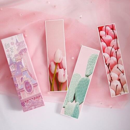 30 Pcs/Set Pink Tour Series Paper Bookmark Peach Cherry Princess Castles INS Style Book Holder Page Markers Gift Stationery