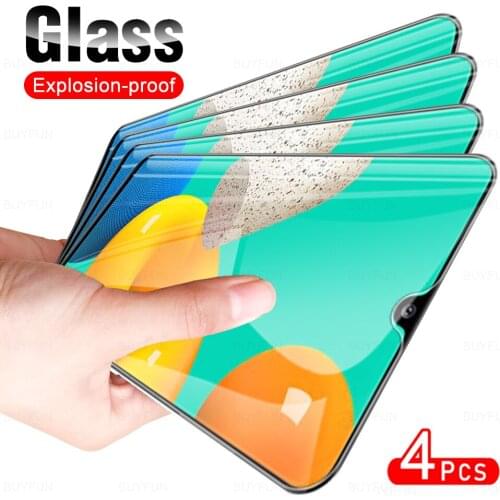 4Pcs Full Cover Protective Glass For Samsung Galaxy M32 Phone Screen Protector Glass Film For Sumsung Sansung M 32 32M 2021 6.4"