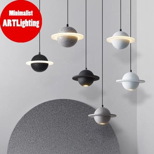 Star Chandelier Dining Room Chandelier Star Personality Bar Creative Table Bedroom Single Head Moon Cement Bedhead Chandelier