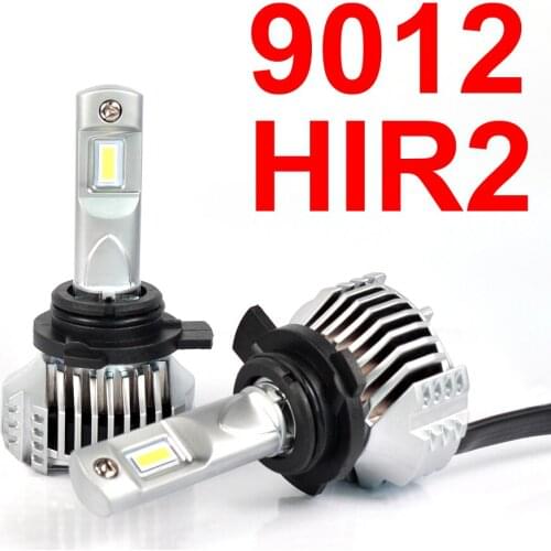1 Set 9012 HIR2 P12 Car LED Headlight Super Bright 0.72MM Ultra Thin No Blind W/ Driver Front Lamps Bulbs 6K White 90W 13000LM