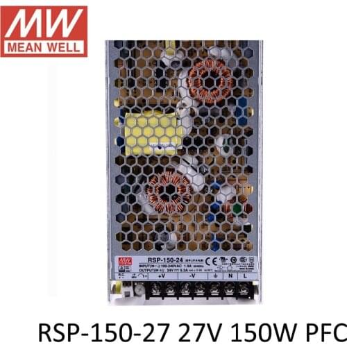 27V 5.6A 150W PFC function Original MEAN WELL Switching Power Supply RSP-150-27 Meanwell 85-264VAC to 27V DC power supply UL CE