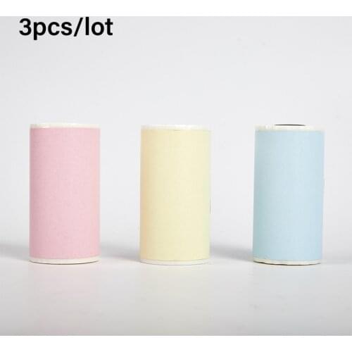 3 Rolls Mini Photo Printer Printable Sticker Paper Roll Self-Adhesive Thermal Paper