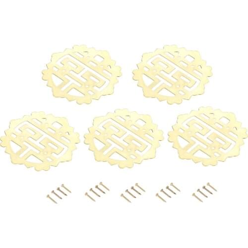 5Pcs 54*54mm Zinc Alloy Chinese Style Jewelry Box Decorative Corner Bracket Album Embellishment Scrapbook Corner Protector Guard