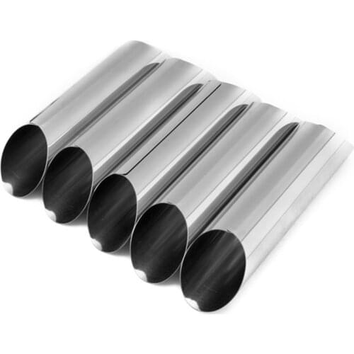 6pcs/set Cannoli Forms Cake Horn Mold Stainless Steel Cannoli Tubes Shells Cream Horn Mould Bread Pastry Kitchen Baking Mold