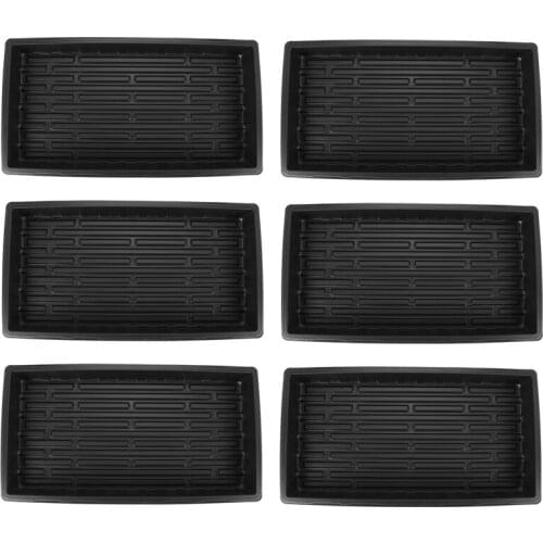 6 Packs Plastic Growing Trays Seed Tray Seedling Starter for Greenhouse Hydroponics Seedlings Plant Germination