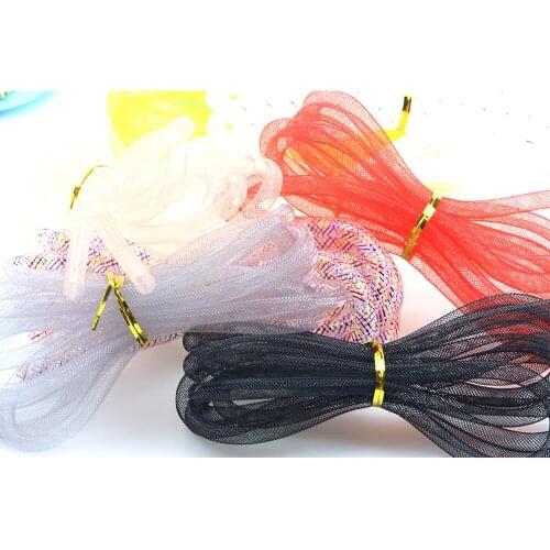 8MM 6M/Lot Colorful Mesh Tube Rope Multicolor Wholesale Necklace Making DIY Refillable Jewelry Accessories
