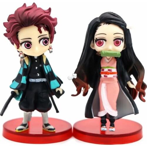 Anime Demon Slayer: Blade Qposket Kamado Tanjirou Kamado Nezuko Q Version Doll Box Egg Decoration anime figures