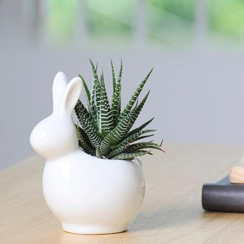 White Ceramic Fleshy Toilet Flower Pot Creative European Style Balcony Planting Green Plant Small Flower Pot Hotel Flower Pot