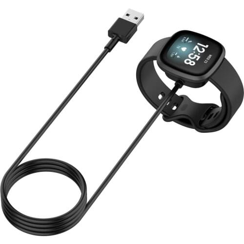 Charging Cable Safe For Fitbit Versa 3 / Sense Smart Watch Plastic Smart Watch Circular Magnetic Charger 1m