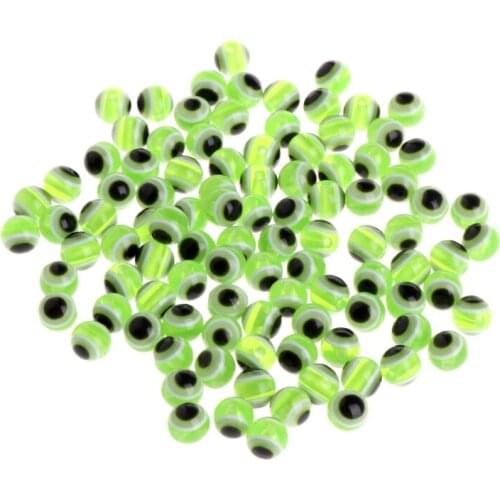 100pcs Evil Eye Charm Round Beads 8mm For Fashion Jewelry Bracelet Making DIY N2UE