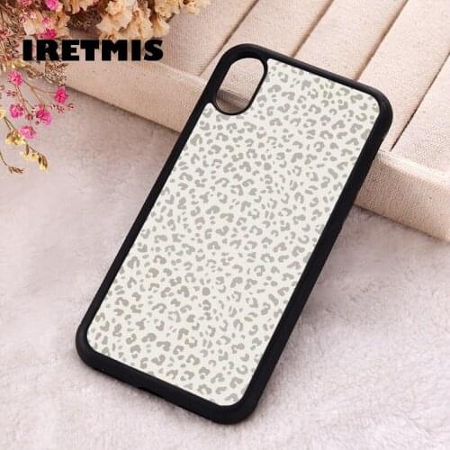 Iretmis 5 5S SE Phone Cover Cases for iPhone 6 6S 7 8 Plus X Xs Max XR 11 12 MINI Pro Rubber Silicone Scattered Cheetah Print