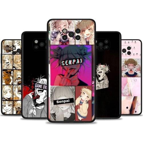 Black Cover For Xiaomi Poco X3 M3 CC9 Pro X3NFC F3 F1 A3 A2 CC9E Note 10 Lite Case Soft Fundas TPU Coque cute Himiko Toga