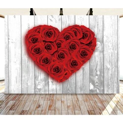 Silver Plank and Rose Mothers Day Backdrop Photography Background Photo Booth Studio Decor