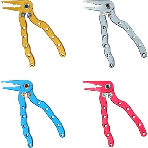 Outdoor Fishing Tools Aluminum Fishing Pliers Scissors Line Cutter Braid Cutter Hook Remover Tackle Shears Accessories