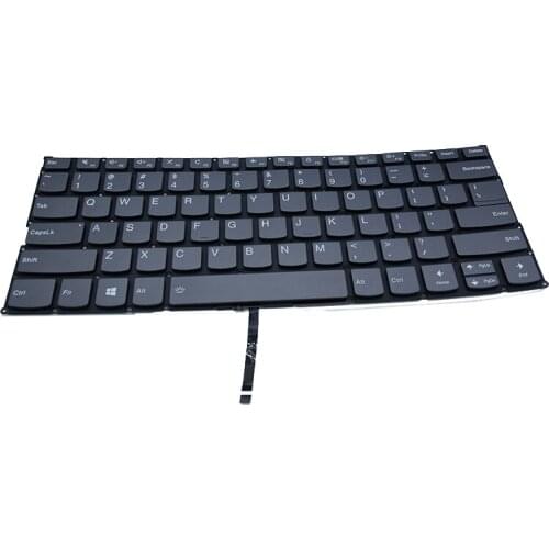 JIANGLUN Laptop US Layout keyboard with backlight for Lenovo Yoga 730-13IKB Gray Color