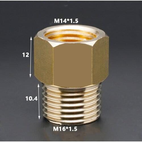 M14 M16 Metric Female To Male Thread Brass Pipe Fitting Coupler Connector Adapter