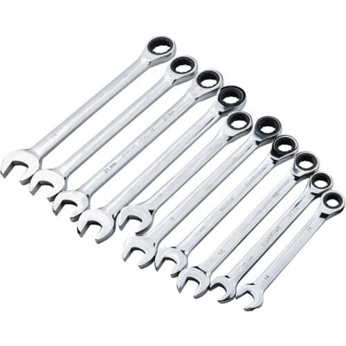6mm-32mm Ratchet Spanner Combination Wrench of ratchet skate tool ring wrench ratchet set flexible Multitool Hand Tool