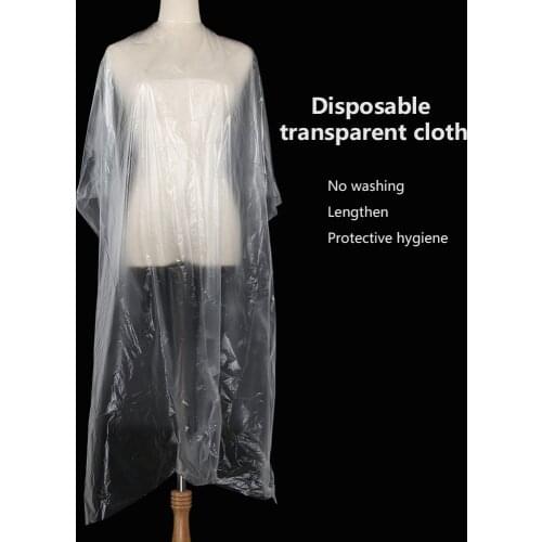 50PCS Disposable Hairdressing Capes Cutting Hair Coloring Products Waterproof Apron Transparent Hairdressing Salon Styling Cloth