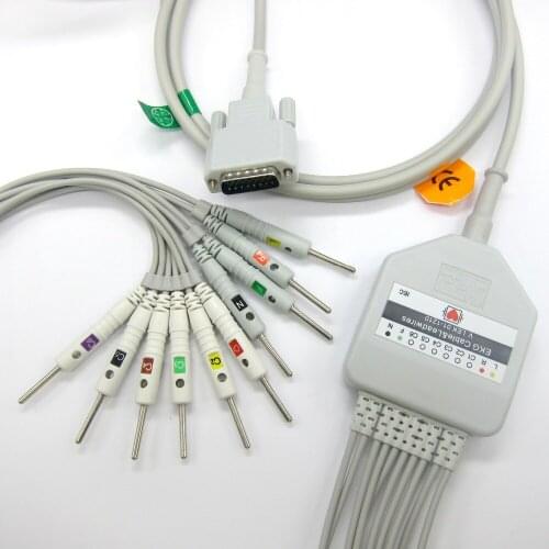 Nihon Konden EKG cable with 10 leadwires Popular EKG CABLE,Din3.0