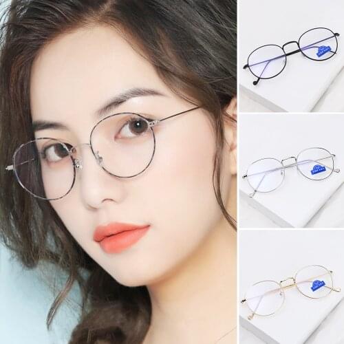 Ultralight Anti Blue Light Myopia Glasses -1.00~-4.00 Unisex Retro Round Metal Frame Optical Computer Eyeglasses Women Eyewear