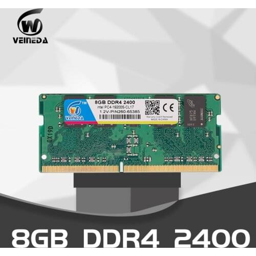 VEINEDA sodimm memoria Ram DDR4 8GB 4GB 2400mhz 2666mhz notebook high performance laptop memory 1.2v 260pin