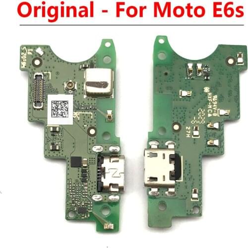 Original USB Charging Port Board Flex Cable Connector Parts For Motorola Moto E6s Microphone Module