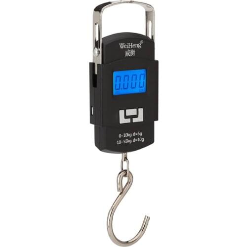 Portable Scale Backlit Weighing Scale Electronic Balance Digital Fish Hook Hanging Scale Fishing Scale with Measuring Tape Ruler