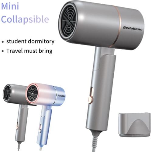 Mini Foldable Hammer Hair Dryer Home Student Portable Strong Wind Hot &Wind Air Water Lonic Hammer Blower Electric Hair