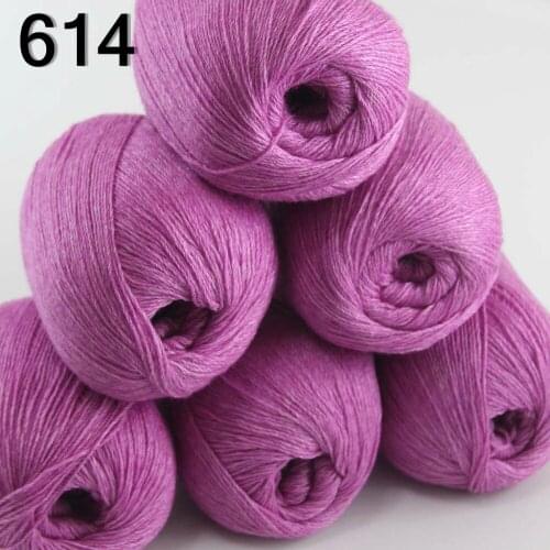 Sale 6balls X 50g pure high quality 100% cashmere warm soft Knitting Yarn Violet 233-614