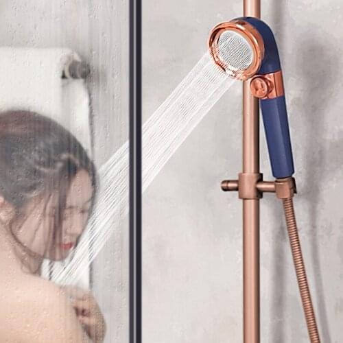High Pressure Water Saving Shower Head Rotated Rainfall Shower Head Hand-held Pressurized Shower Sprinkler Bathroom Accessories