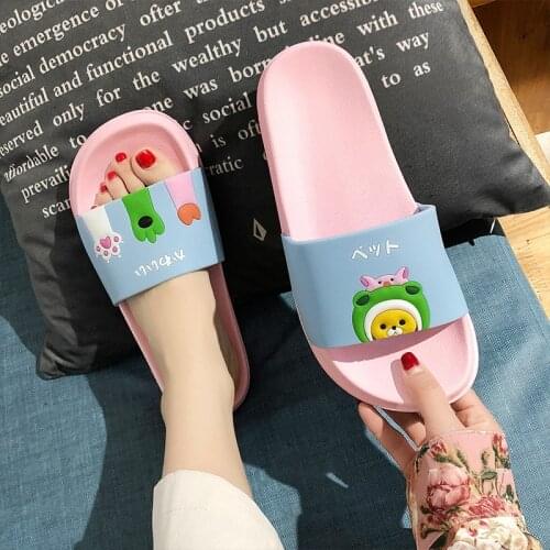Fashion home EVA sandals female summer cute cartoon indoor home daily couple slippers male trend Increase shock absorption