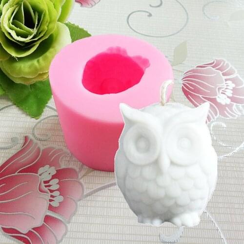 3D DIY Silicone Fondant Owl Mold Cake Mould Cupcake Cartoon Soap Molds Cookie Craft Chocolate Baking Tool Kitchen Accessories