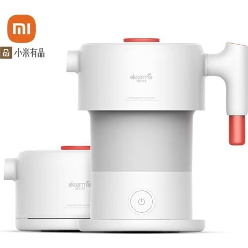 Youpin Deerma 0.6L Folding Portable Water Kettle Handheld Electric Water Flask Pot Auto Power-off Protection Wired Kettle