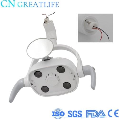 Dental Chair Unit Shadowless Lamp Led Dental Operation Light Dental Chair Light Led with Sensor and Foldable Mirror