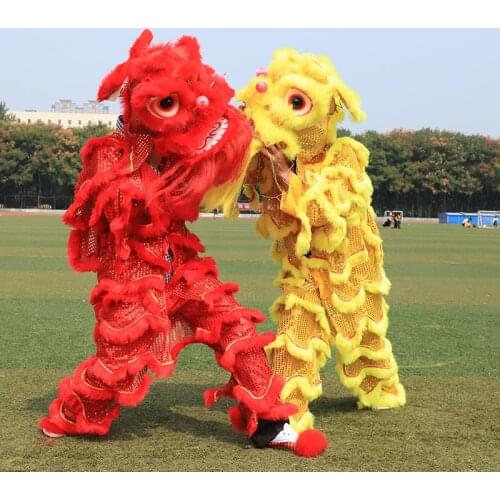 Single Lion Dance cosplay Performance Props Adult Lion Dance Costume Lion Head Complete Lion Dance Mascot Costume