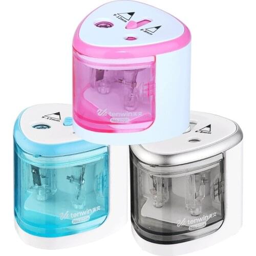 Double-hole Electric Pencil Sharpener Art Student Drawing Pencil Sharpener Automatic Pencil Sharpener