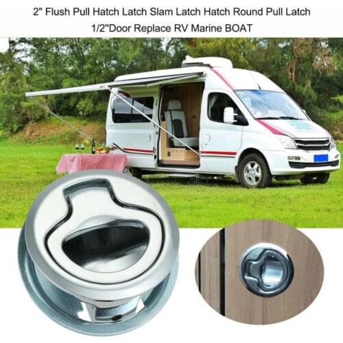 Universal Stainless Steel Flush Mount Hatch Flush Pull Latch Marine Lock Latch Hardware For RV Yacht Boat Deck Hatch TSLM1