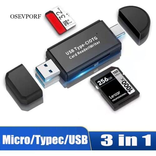 USB 3.0 2.0 TF Mirco SD Smart Memory Card Reader 3 In 1 Card Reader USB C Card Reader Type C OTG Flash Drive Cardreader Adapters