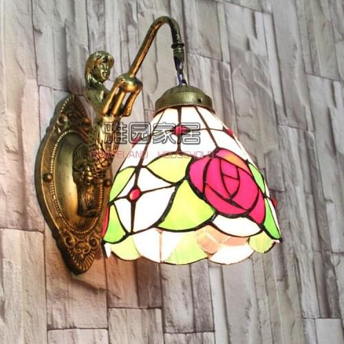 Vintage Glass Turkish Mosaic Lamps Handmade Bedroom Study Living Room Corridor Porch Aisle E14 Turkish Lamp on the Wall