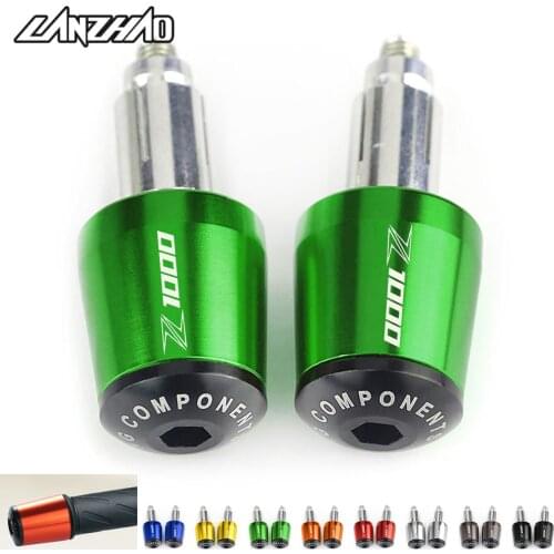 Motorcycle CNC Aluminum Handlebar Bar End Plug Balance Pad Modified Accessory Green Orange Black for Kawasaki Z1000 Series
