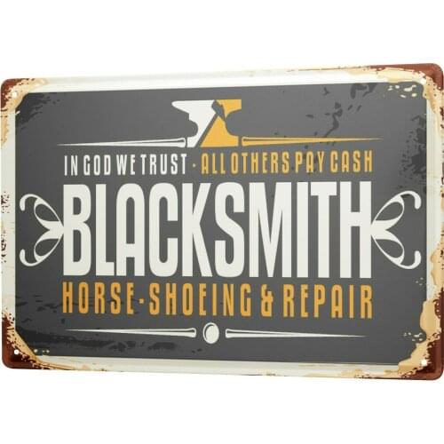 Tin Sign Professional Guild Blacksmith Vintage for Cafes Bars Pubs Shop Wall Decorative Funny Retro Signs Men Women 8x12 Inch