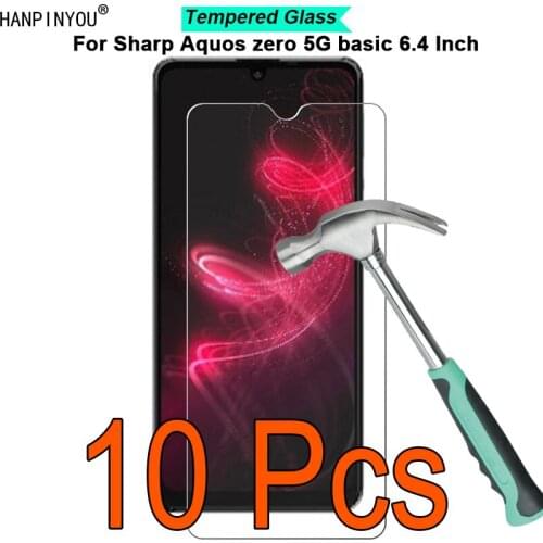 10 Pcs/Lot For Sharp Aquos zero 5G basic 6.4" 9H Hardness 2.5D Ultra-thin Toughened Tempered Glass Film Screen Protector Guard