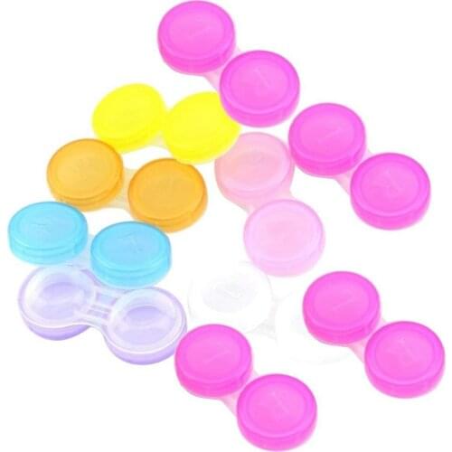 10 x Contact Lens Cases - Colour Coded L and R Soaking Storage Cases, Ran Color (Multicolor)