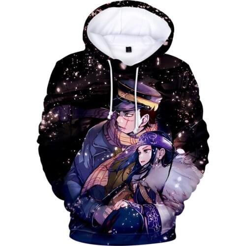 2020 Creative Hoodies GOLDEN KAMUY 3D Print Hoodie Men Women Harajuku Sweatshirt Streetwear Anime Pullover Clothes