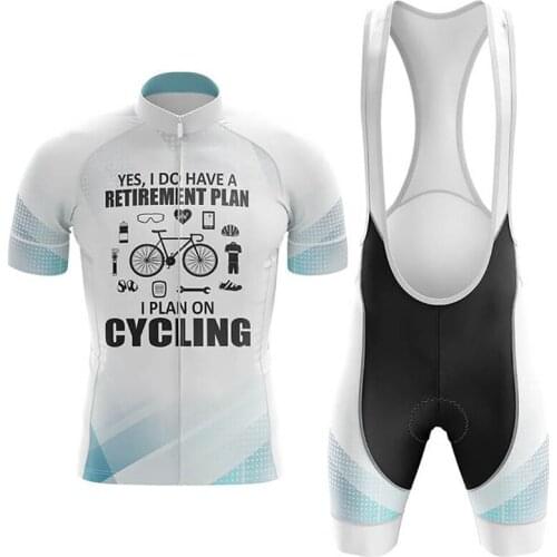 2021 I Plan On Cycling Men Clothing Sports Team Bike Clothing Quick Dry Summer Sleeved Cycling Shirt Bib Short Gel Pad Ciclismo