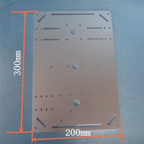 Car Chassis Plate Silver Aluminum Alloy 300mm*200mm*3mm 6061 High Strength Aluminum Alloy
