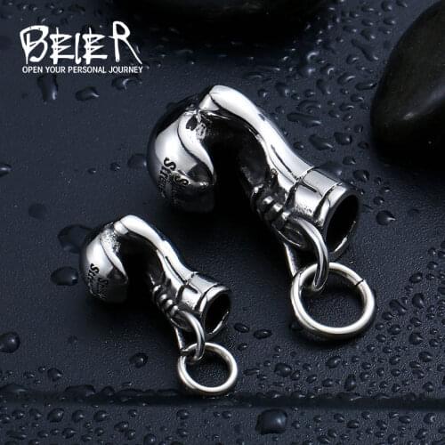 Beier new store 316L Stainless Steel punk Boxing gloves pendant necklace man pendant Fashion Jewelry LLBP8-148P