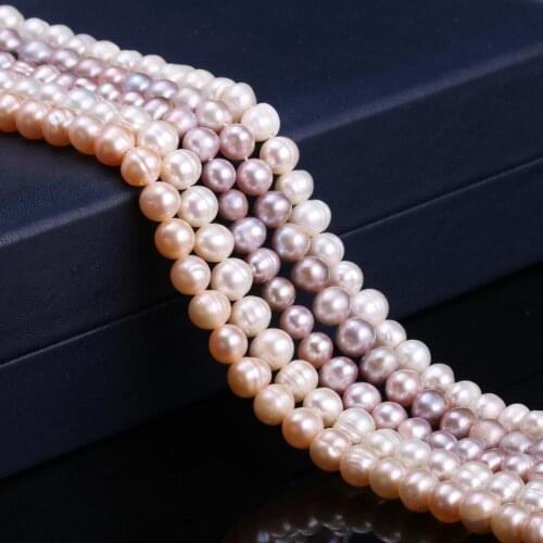 Hot Sale Natural Freshwater Pearl Potato-shaped Loose Beads 6-7 Mm For Jewelry Making DIY Bracelet Earring Necklace Accessory